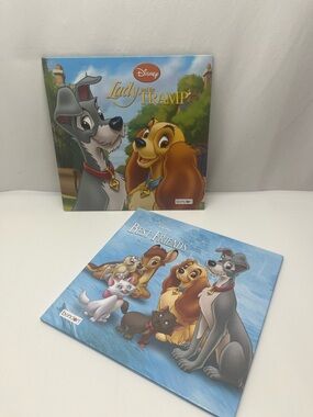 Disney Lady and the Tramp book Set - Blue, Brown, Gray, Yellow